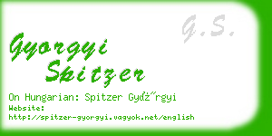 gyorgyi spitzer business card